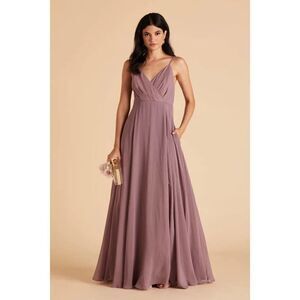 NWT Birdy Grey Kaia Chiffon Dark Mauve Dress - Size: Medium
